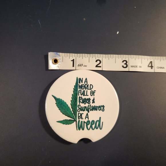 Cannabis Car Coasters (2) - Picture 4 of 4